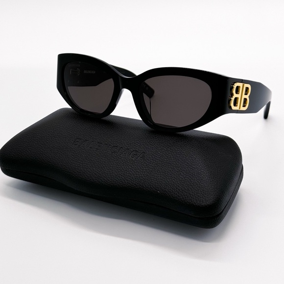 NEW BALENCIAGA OVERSIZED SUNGLASSES BALENCIAGA BB0324SK 002 - Picture 3 of 12